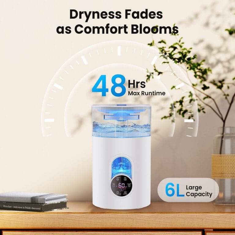 GloryAir 6L Quiet Top Fill Cool & Warm Mist Humidifier – Perfect Humidifiers for Bedroom Large Room Home 3 GloryAir 6L Quiet Top