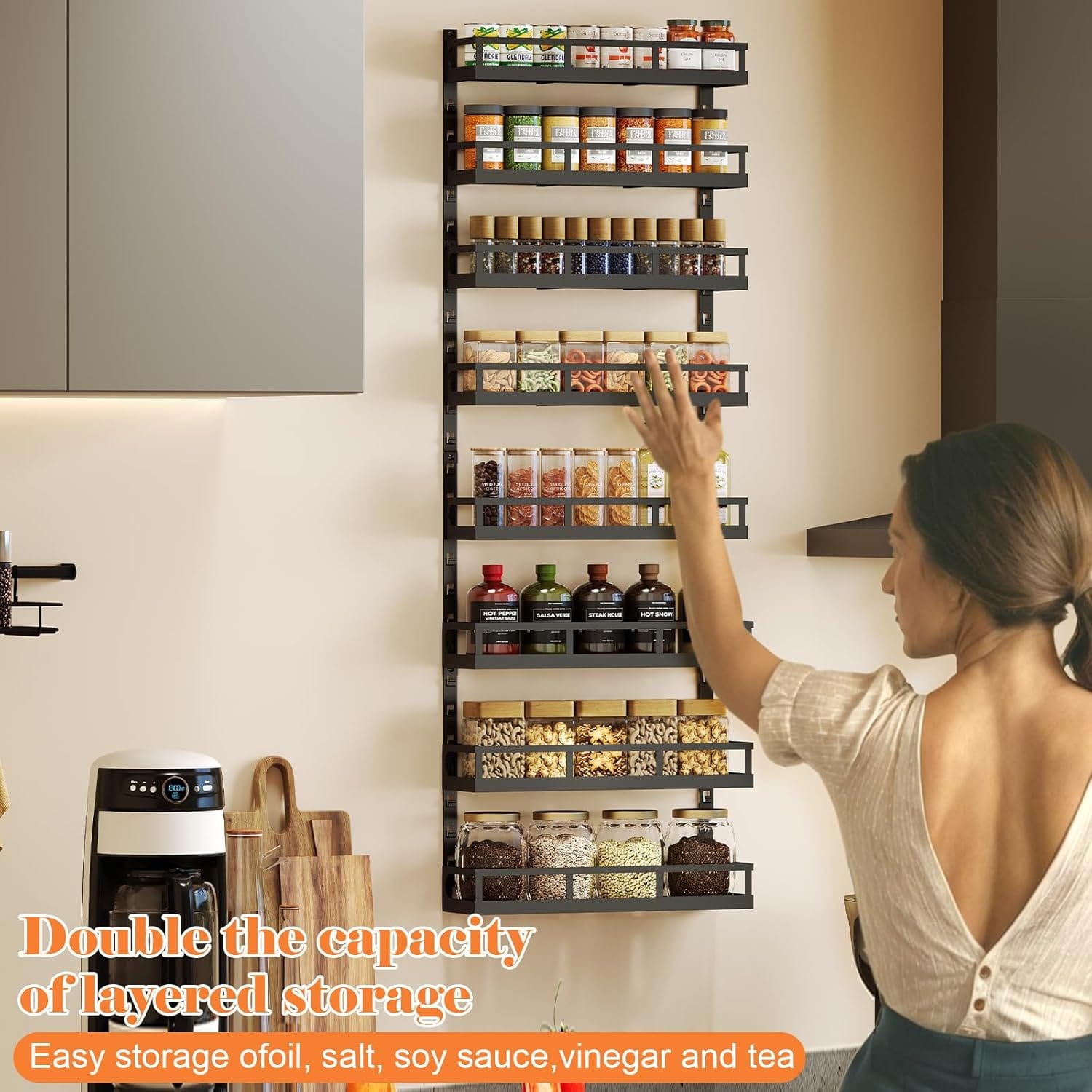 X-cosrack 8-Tier Adjustable Spice Rack