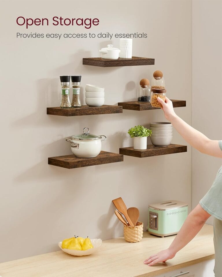 Ultimate VASAGLE Wall Shelves Set of 5 – Stylish Floating Shelves 3 VASAGLE Wall Shelves