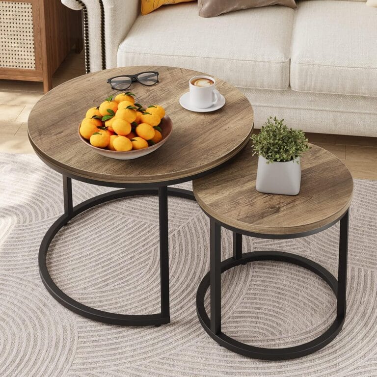 Smuxee Nesting Coffee Table Set – Stylish & Space-Saving Tables for Modern Homes 7 Smuxee Nesting Coffee Table Set