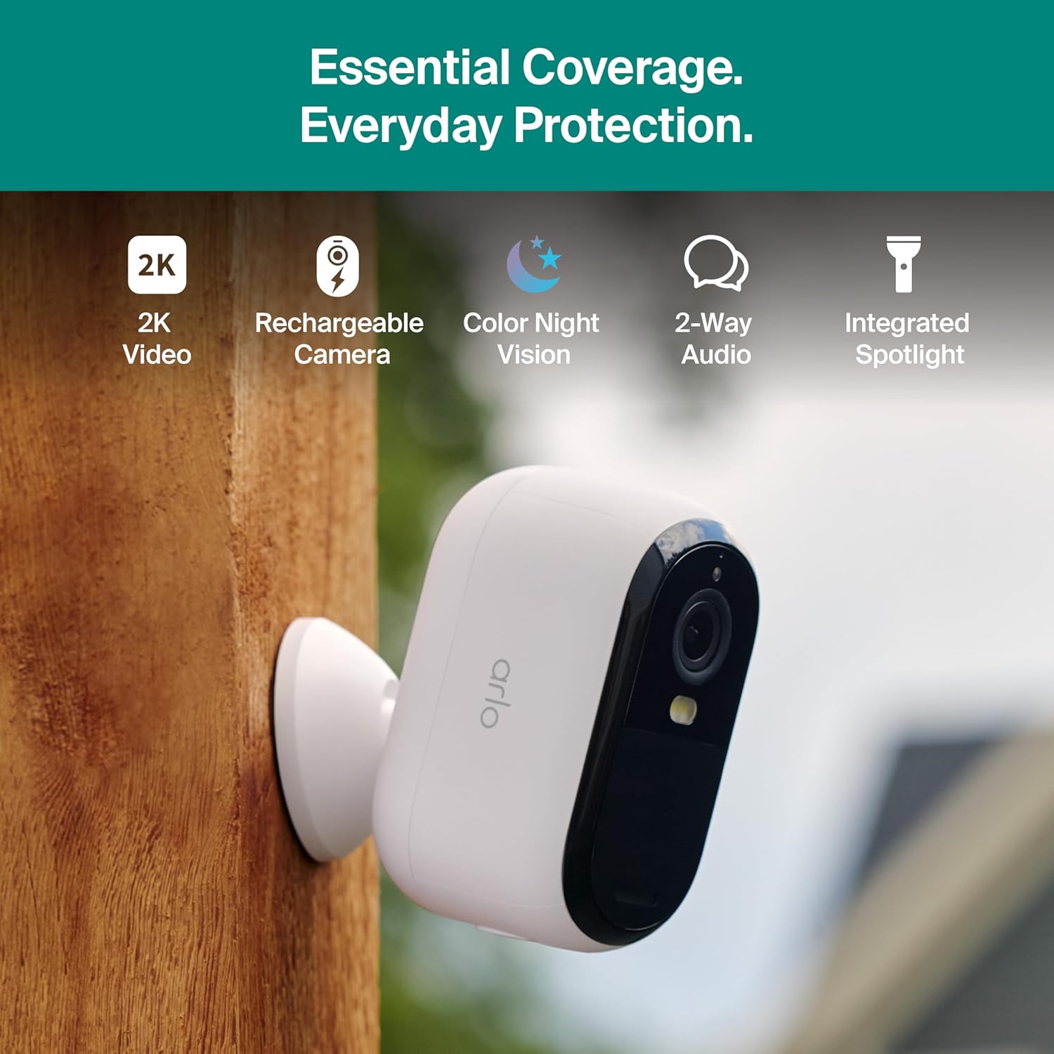 Arlo Essential 2K Wireless Outdoor Camera