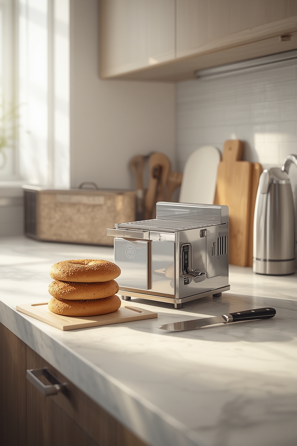 Bagel Slicer: 7 Ultimate Steps For Amazing, Easy Results In 2026 1 bagel slicer cutting through thick bagel