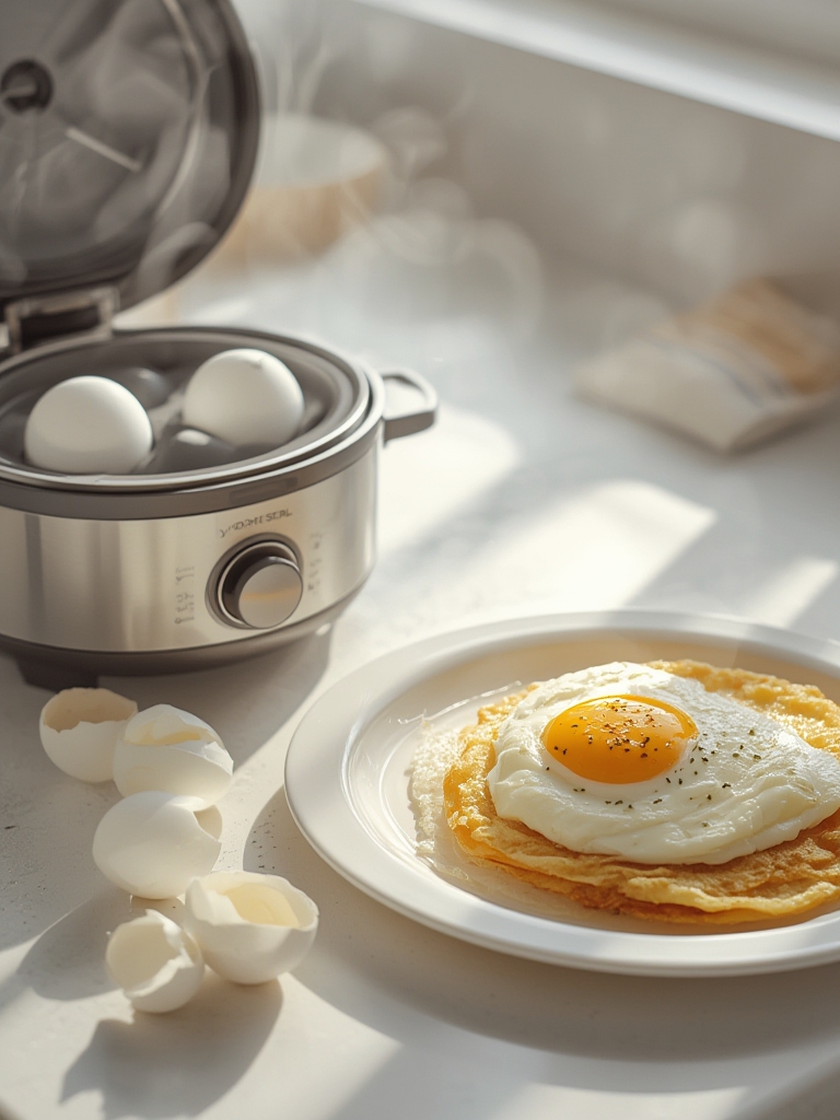 rapid egg Elite Gourmet EGC-007 perfectly cooked and peeled